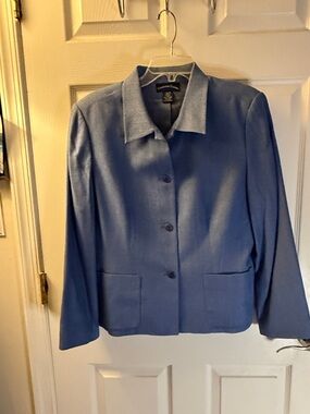 Charter Club Soft Blue Button-Front Blazer